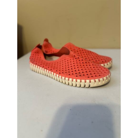 Ilse Jacobsen Hornbæk Tulip Laser-Cut Comfort Slip On Shoes Orange Size 39 - Picture 5 of 9